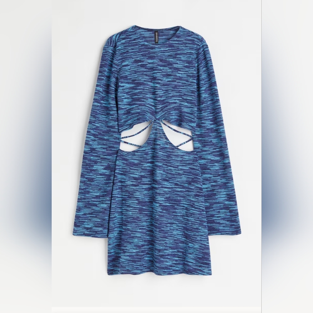 Sexy Fine Knit Cut-Out Space Dyed Dress - 4XL - Never Worn
